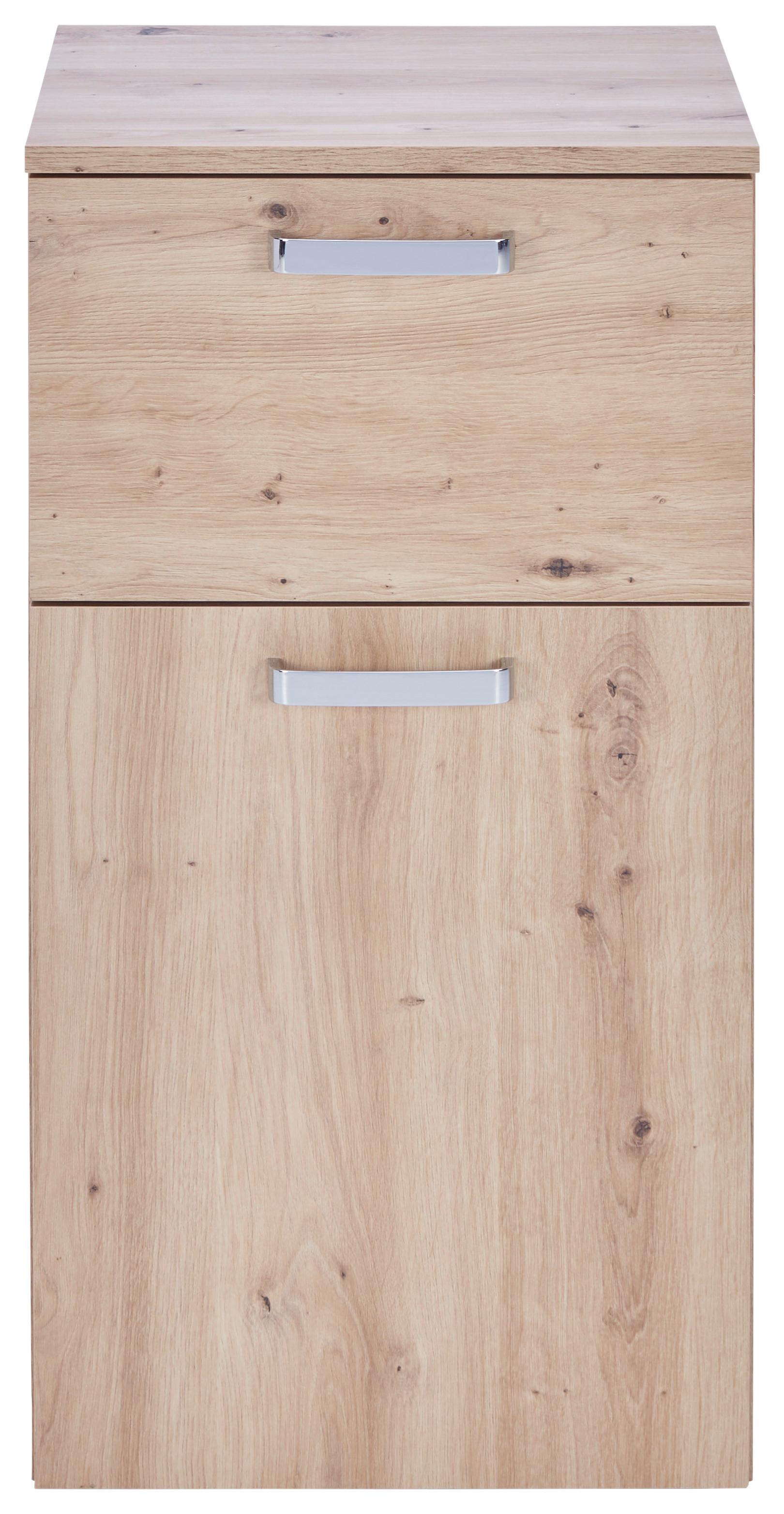 Unterschrank m. Soft-Close Fresh B: 40 cm Eiche Artisan - Weiß/Eiche Artisan, KONVENTIONELL, Holzwerkstoff (40/79/38,5cm) - Ondega
