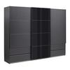 Schwebetürenschrank Karpo - Grau, KONVENTIONELL, Holzwerkstoff (271/210/62cm)