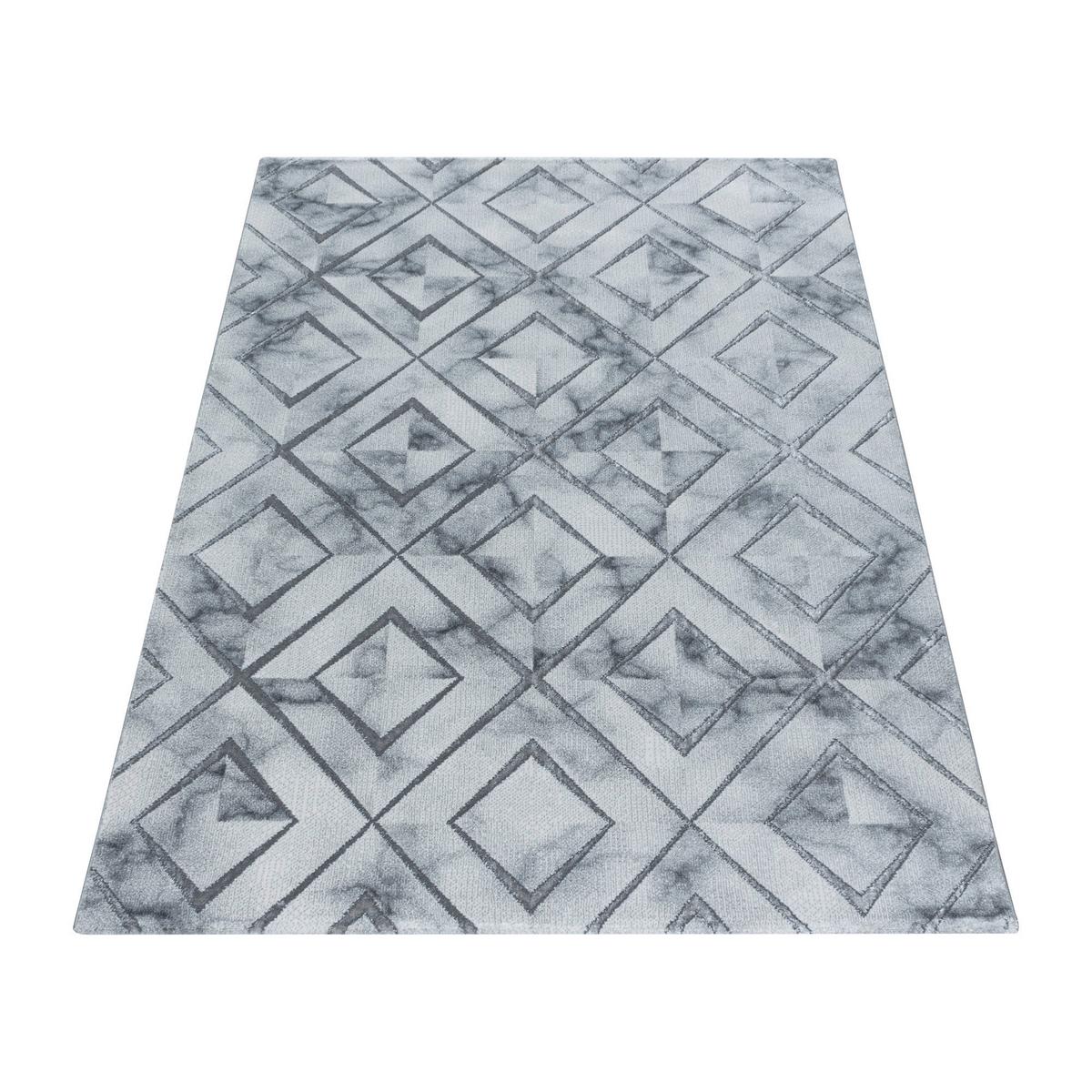 Webteppich Silberfarben Naturfaser Naxos 140x200 cm - Silberfarben, Design, Textil (140/200cm)