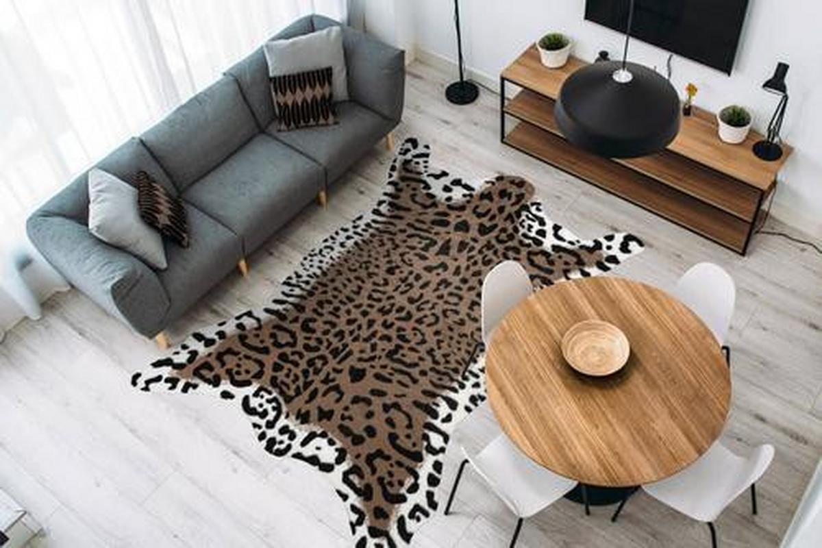 Kunstfell Desert Schwarz/Braun 160x230 cm - Schwarz/Weiß, Basics, Textil (160/230cm) - Kayoom