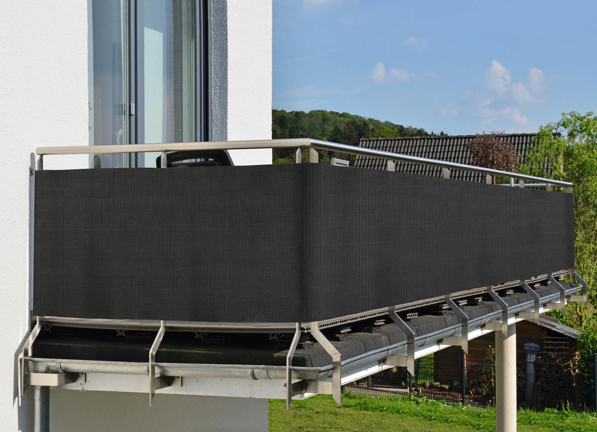 Sichtschutz Anthrazit 500x90 cm Windschutz - Anthrazit, Basics, Textil (500/90cm)