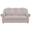3-sitzer-sofa Boston Hellgrau Lederlook - Hellgrau/Schwarz, KONVENTIONELL, Textil (196/102/101cm) - Livetastic