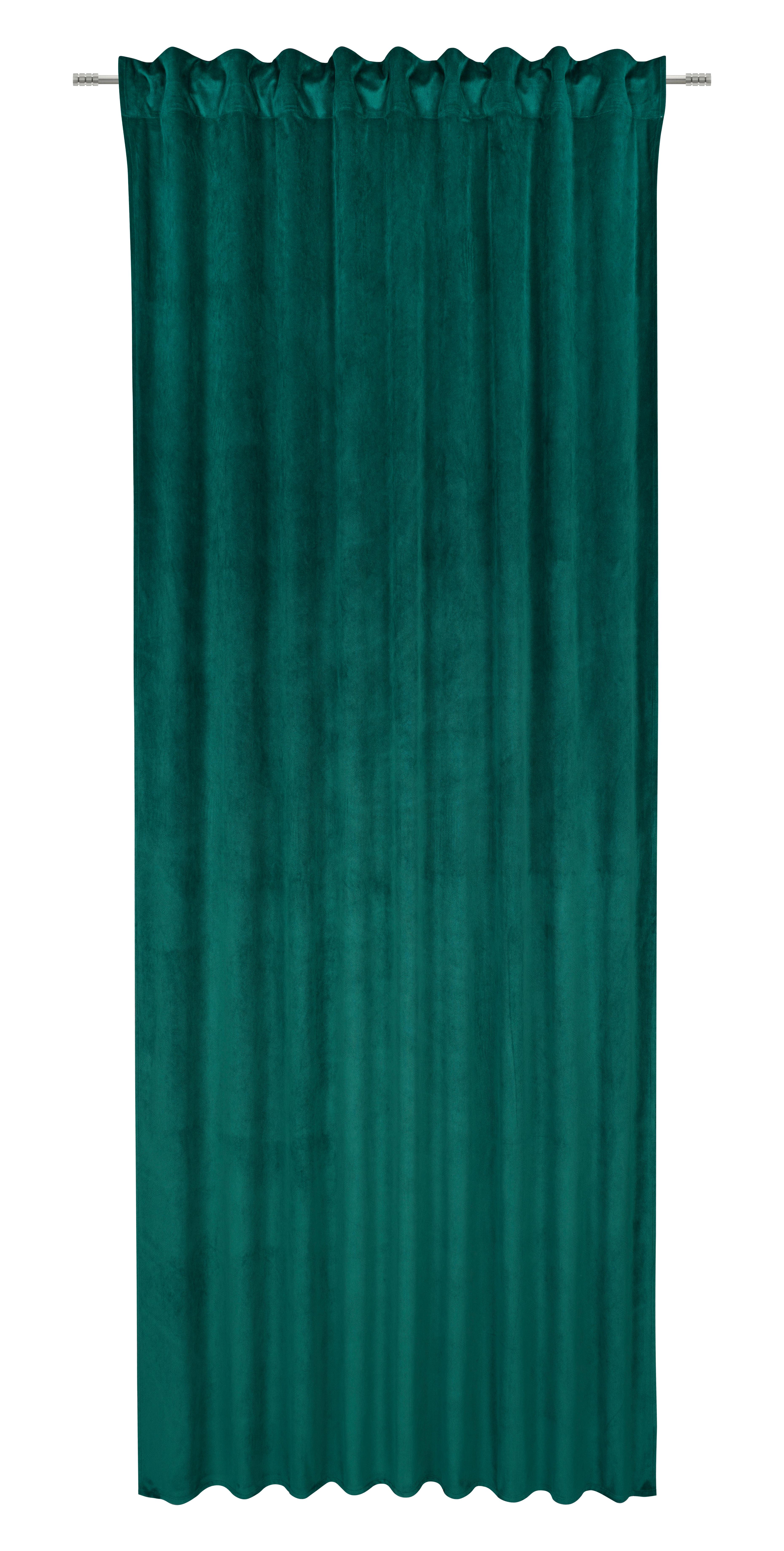 Hotový Záves Bianca, 140/245cm, Tmavozelená - tmavozelená, Konvenčný, textil (140/245cm) - Modern Living
