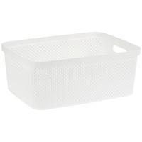 Aufbewahrungskorb Diamond 38,5x15 Cm Kunststoff Weiß - Weiß, Basics, Kunststoff (38,5/15/28cm) - Luca Bessoni