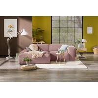 Ecksofa Hannah Rosa 170x252 cm - Schwarz/Rosa, Design, Textil (170/252cm) - MID.YOU