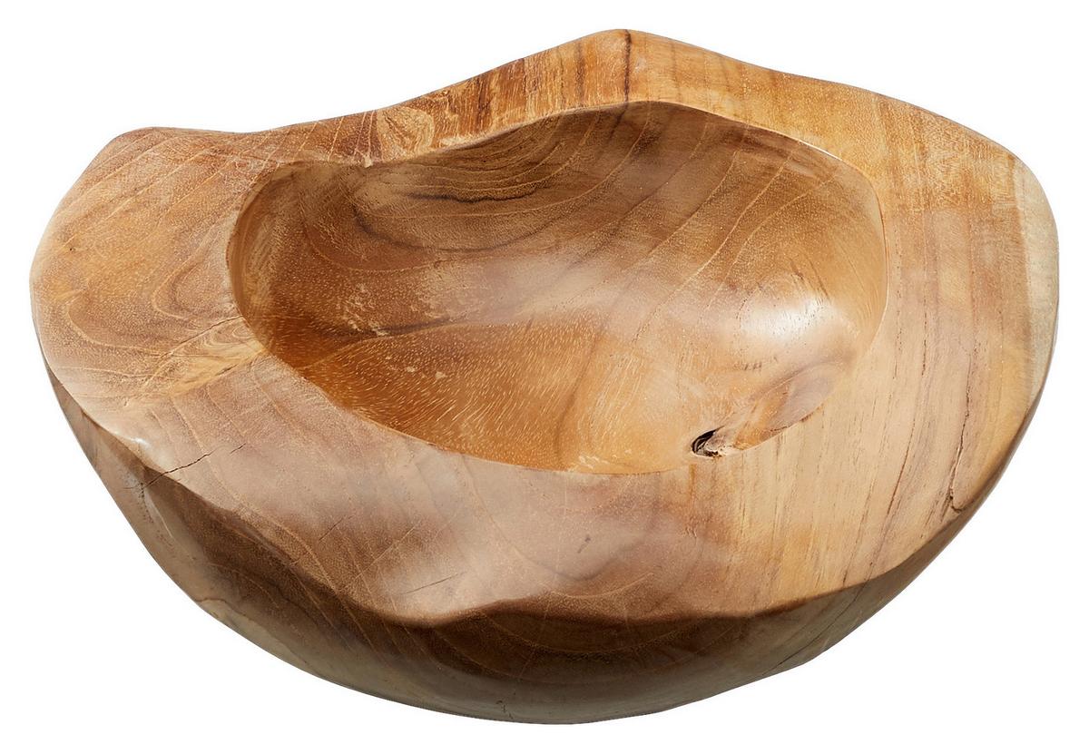 Dekoschale Timo - Braun, Basics, Holz (25/10/25cm)