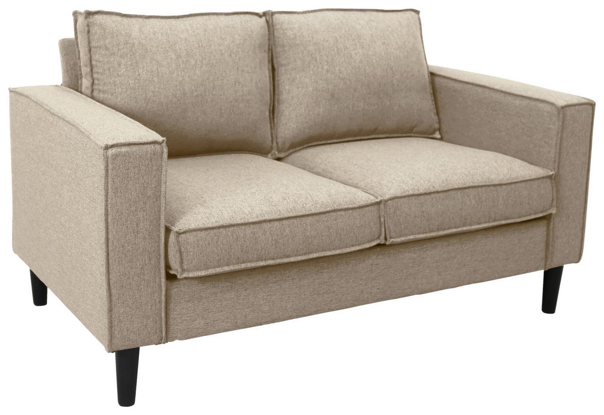 2-Sitzer-Sofa Beluna Beige B: 141,5 cm - Beige/Schwarz, Basics, Textil (141,5/84/83cm) - P & B