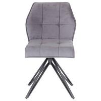 Stuhl Napoli - Grau, MODERN, Textil/Metall (50/83/62cm) - MID.YOU