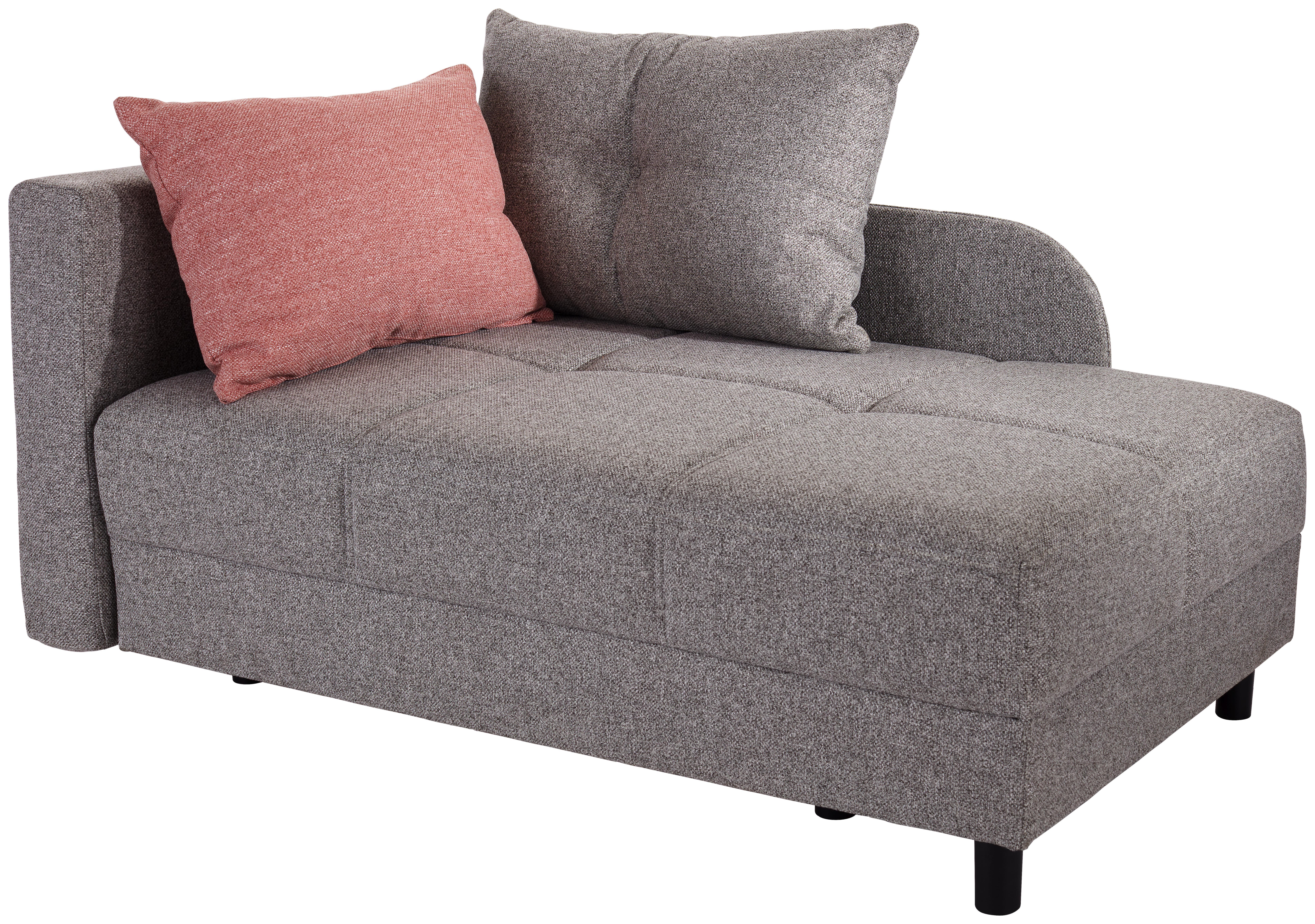 Recamiere Nova 85x145 cm - Rot/Schwarz, Basics, Holz/Holzwerkstoff - Ombra