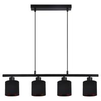 Závesné svietidlo Goldi, E14 LED max. 15W - čierna/zlatá, Modern, kov/textil (70/10/120cm) - Mömax