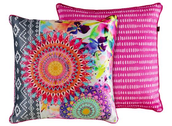 Zierkissen-Doubleface Bolengo - Pink/Multicolor, MODERN, Textil (48/48cm) Zierkissen-Doubleface Bolengo - Pink/Multicolor, MODERN, Textil (48/48cm)