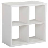 Regal Samy 1 B: 76 cm Weiß - Weiß, MODERN, Holzwerkstoff (76/76/37cm)