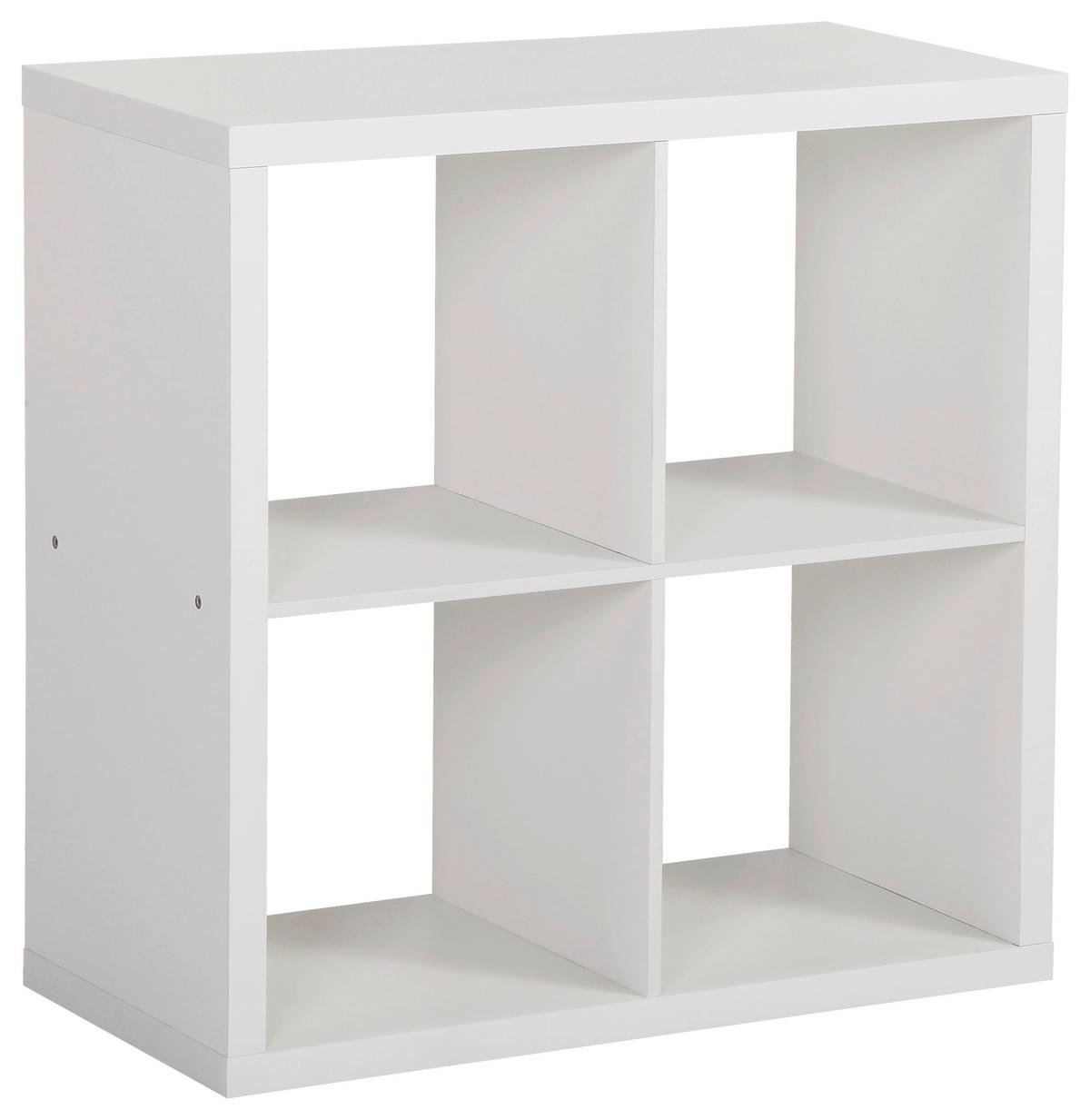 Regal Samy 1 B: 76 cm Weiß - Weiß, MODERN, Holzwerkstoff (76/76/37cm)