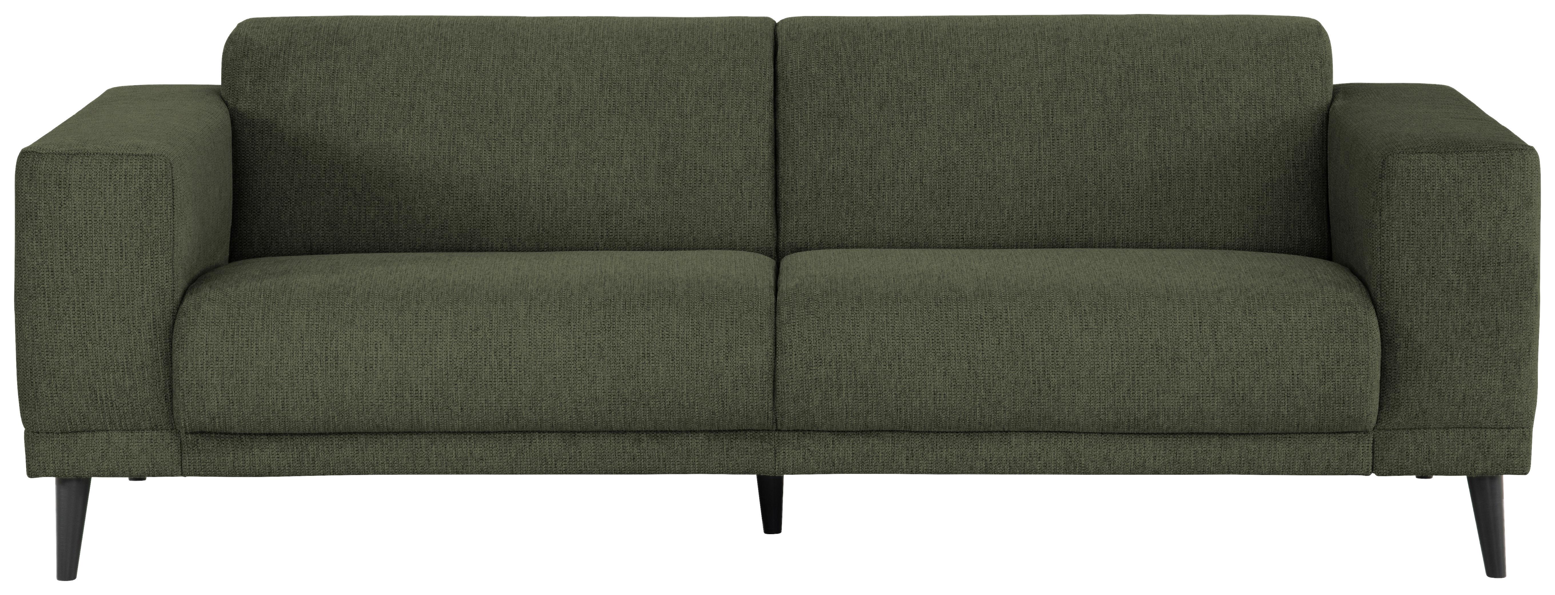 3-Sitzer-Sofa Oslo Grün B: 218 cm - Schwarz/Grün, Design, Textil (218/77/93cm) - MID.YOU