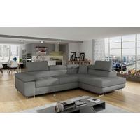 Ecksofa Anton Grau S: 272x203 Cm - Chromfarben/Grau, Design, Textil (272/203cm) - MID.YOU