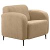 Polstersessel mit Armlehnen Marone Creme Teddystoff - Creme/Schwarz, MODERN, Textil (85/76/90cm) - Livetastic