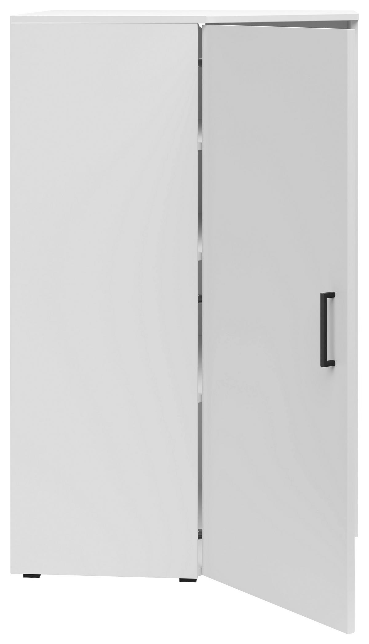 Rohová komoda MULTISTAURAUM - čierna/biela, Modern, kompozitné drevo/plast (101/115/79cm)