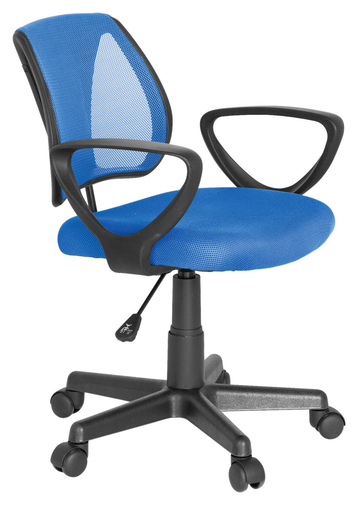 Jugenddrehstuhl Kiddy CD Blau - Blau/Schwarz, Basics, Kunststoff (58/75-92/45cm) - MID.YOU