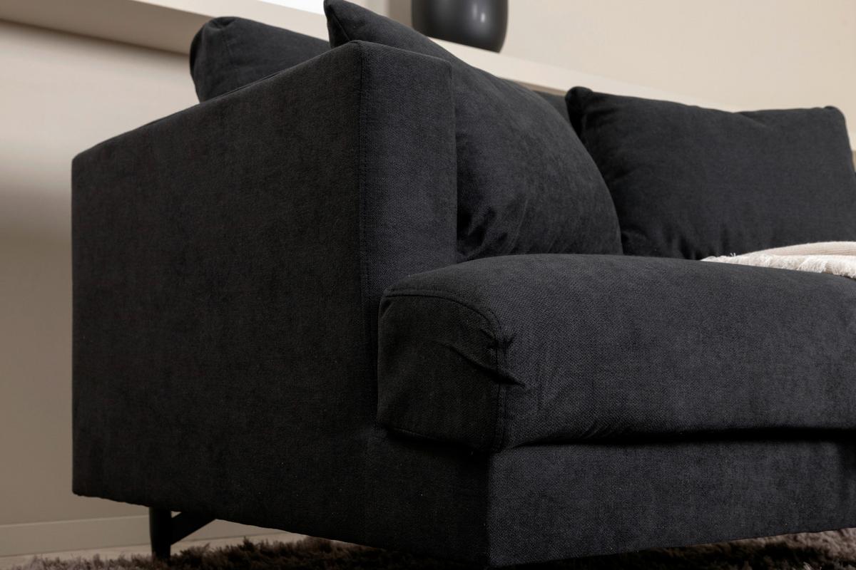 Sessel Sofia - Schwarz, Design, Textil/Metall (104/82/92cm) - Livetastic