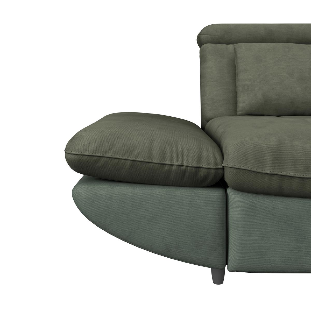 SEDACÍ SOUPRAVA PARK - černá/světle zelená, Moderní, textil/plast (233/311cm) - Luca Bessoni