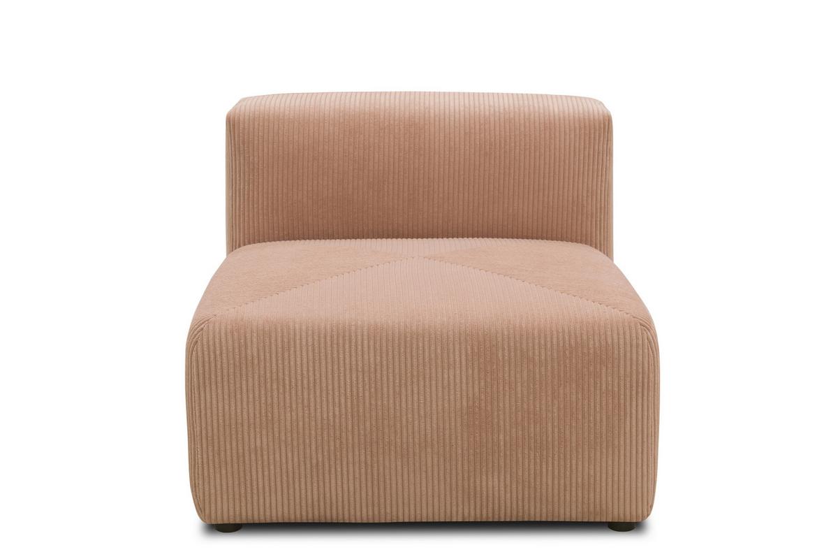 Sofaelement Rosa, Roségold B: 85 Cm - Roségold/Schwarz, Design, Textil (85/69/108cm) - MID.YOU