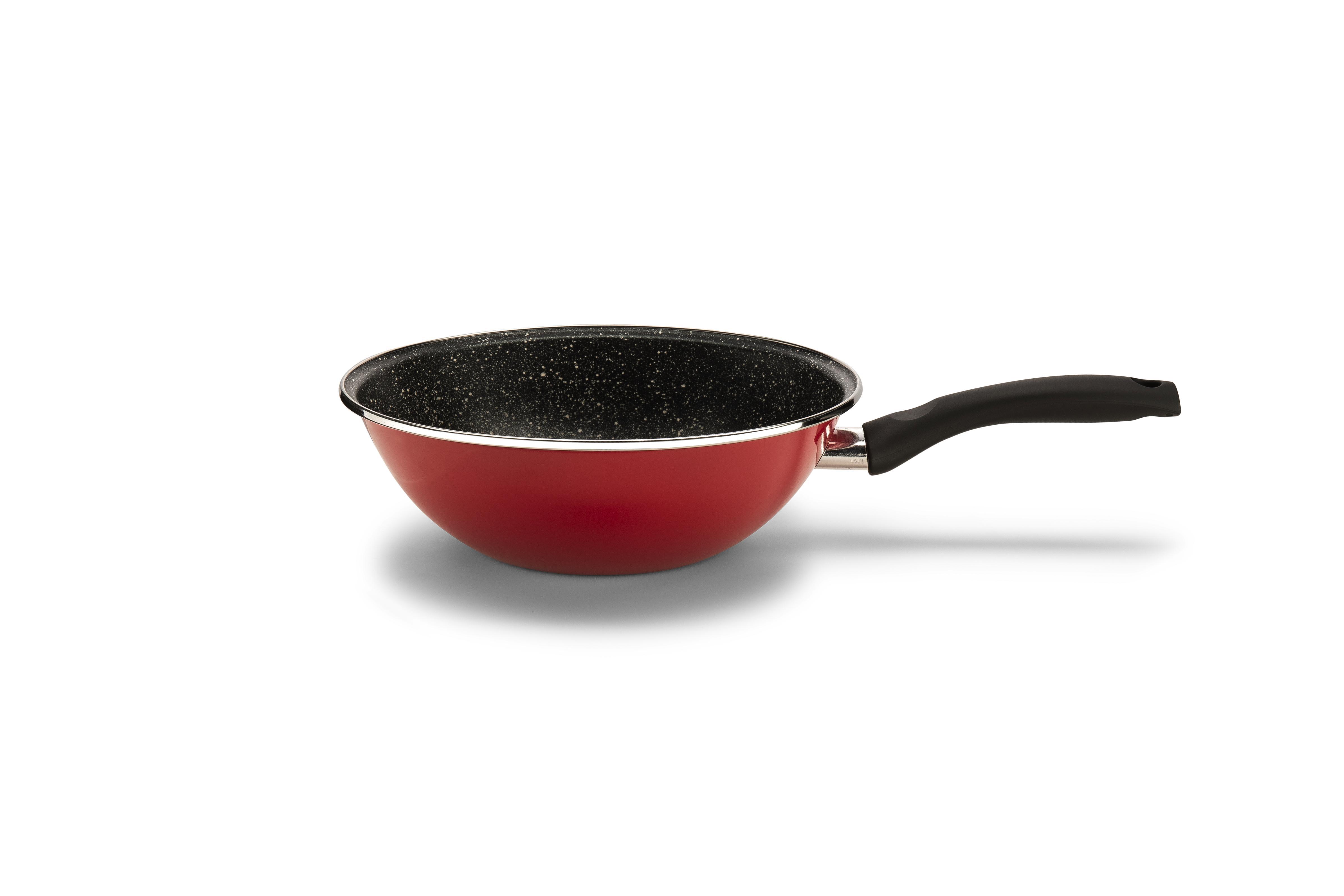 Wok Delimano Stone Legend - Piros/Fekete, Kő/Üveg (28,5/9/45,5cm)