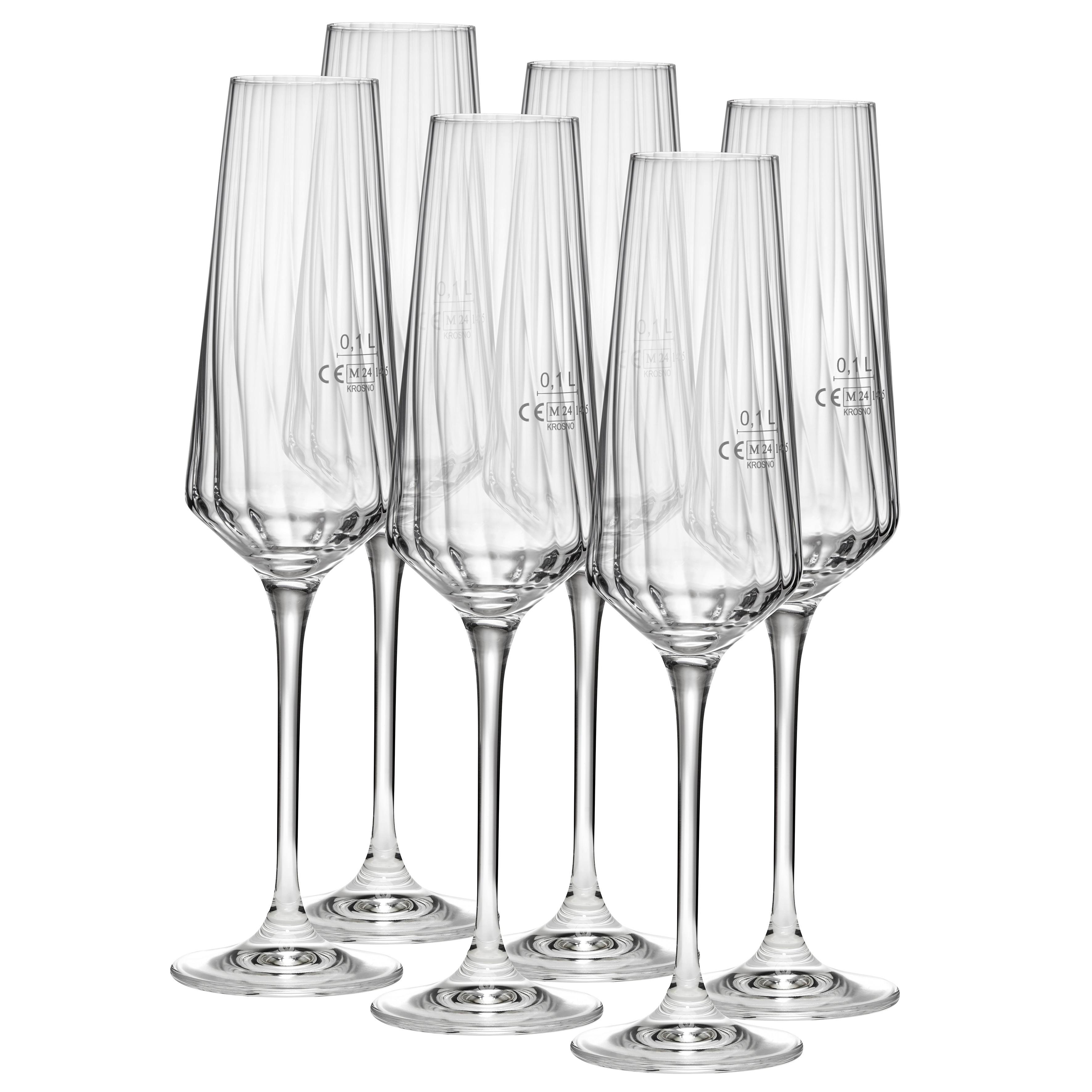 GLÄSERSET 6,5x25 cm, 200 ml - Klar, Basics, Glas (6,5/25cm) - Van Well