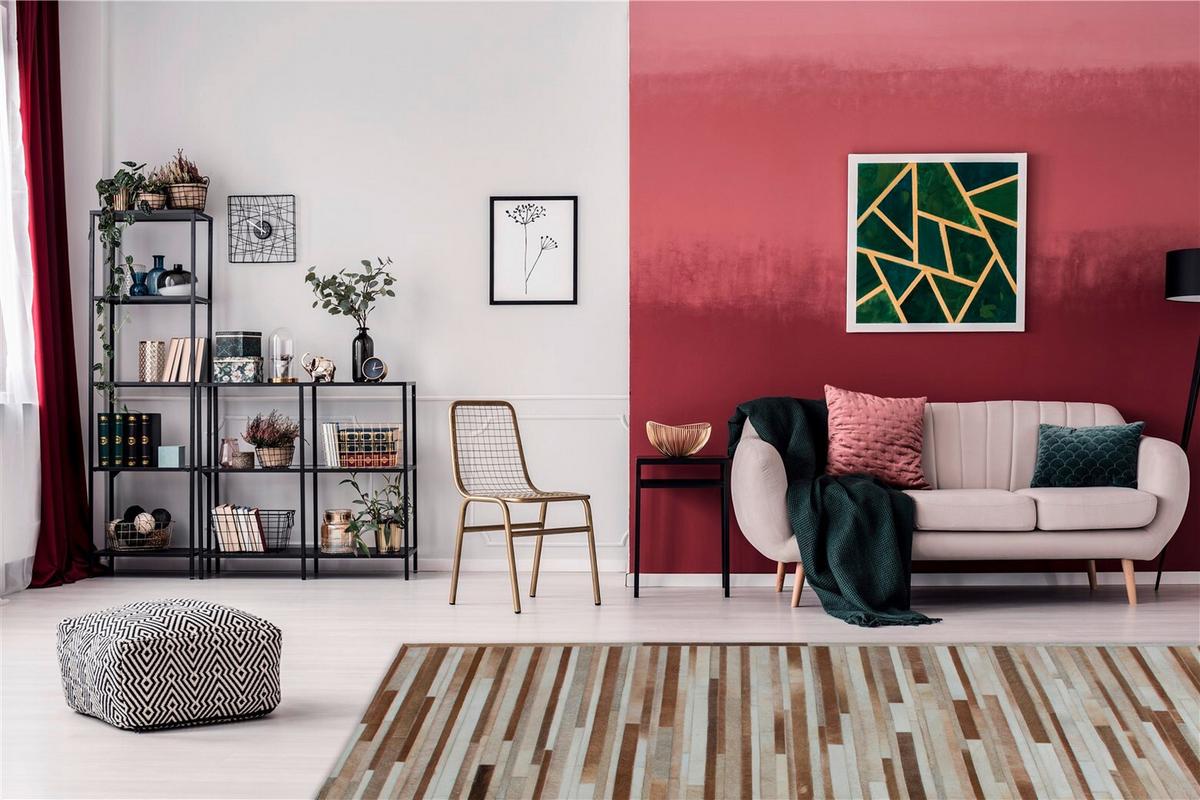 Flachwebteppich Creme, ca. 80x150 cm - Creme, Design, Leder (80/150cm) - Kayoom