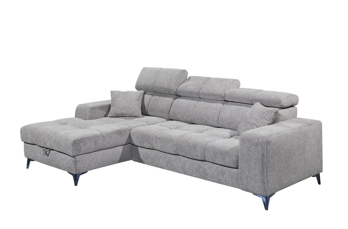 Ecksofa Sydney Taupe S: 172/268 Cm - Taupe/Schwarz, KONVENTIONELL, Textil (172/268cm) - MID.YOU