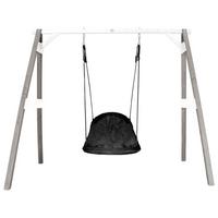 Nestschaukel A030.134.11 - Schwarz/Weiß, KONVENTIONELL, Holz (254/207/160cm) - Ambia Garden