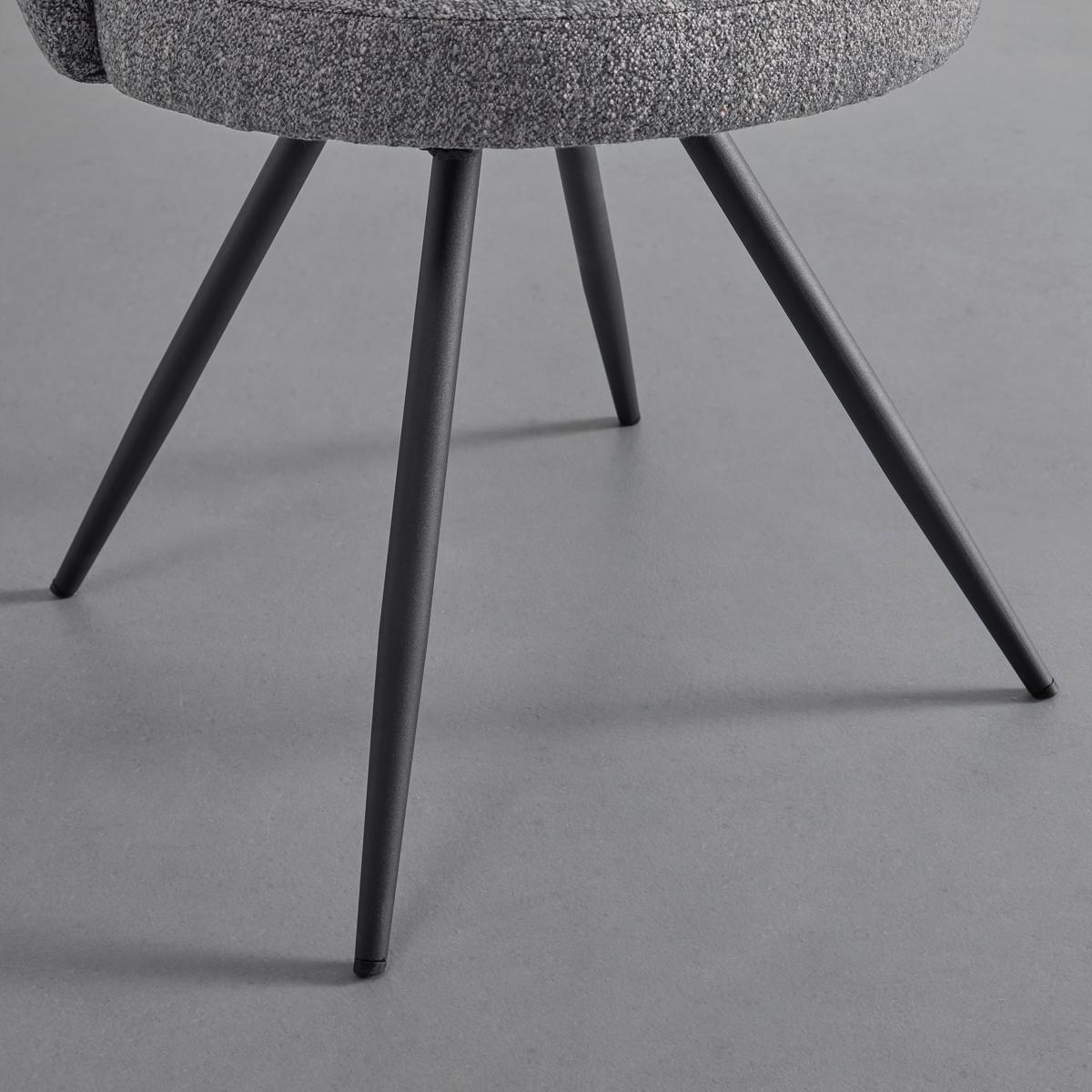 Židle s otočným sedákom CARLINA světle šedá - černá/světle šedá, Moderní, kov/dřevo (60/79/59cm) - Bessagi Home