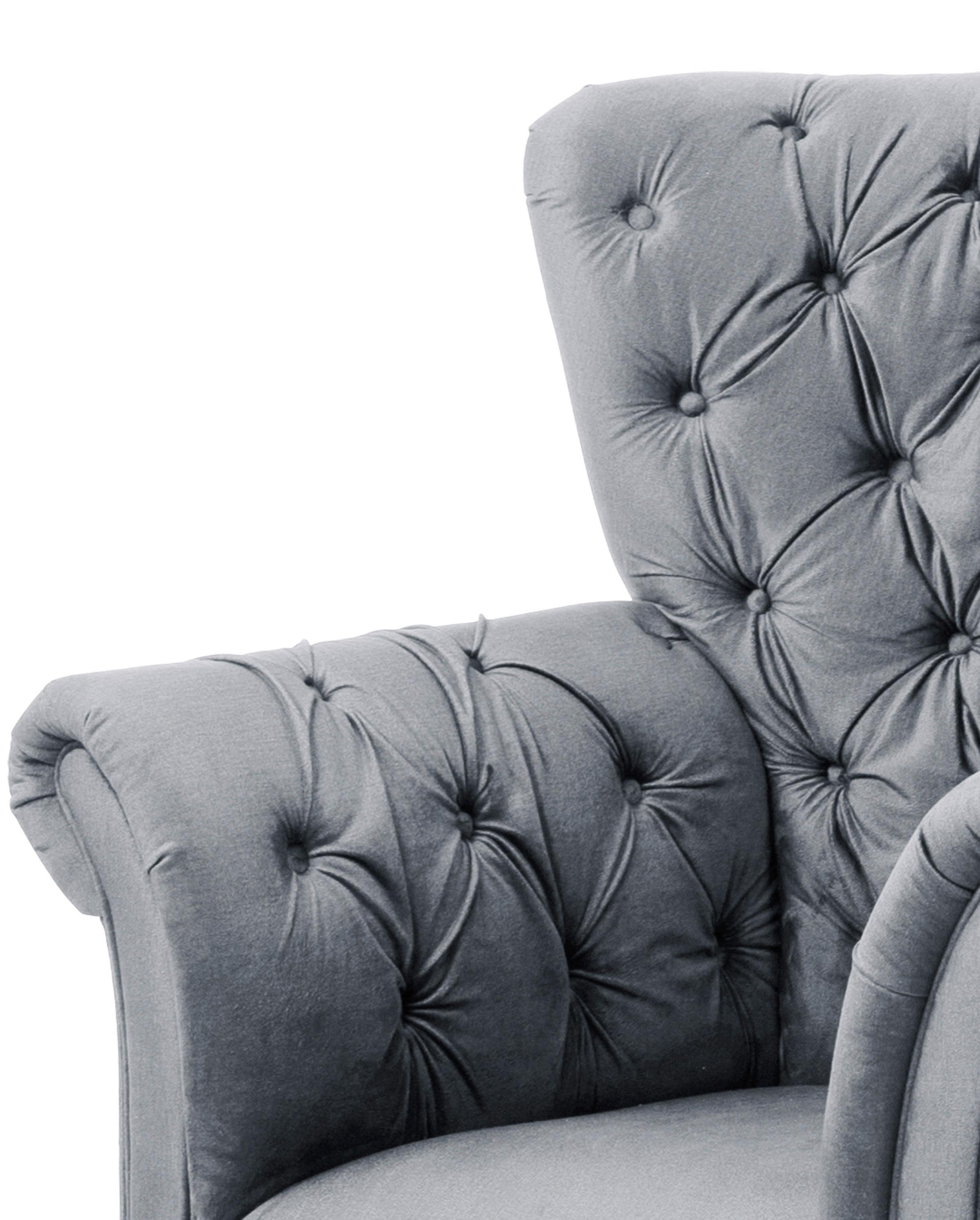 Ohrensessel Cupido - Schwarz/Grau, Design, Textil (96/112/86cm) - MID.YOU