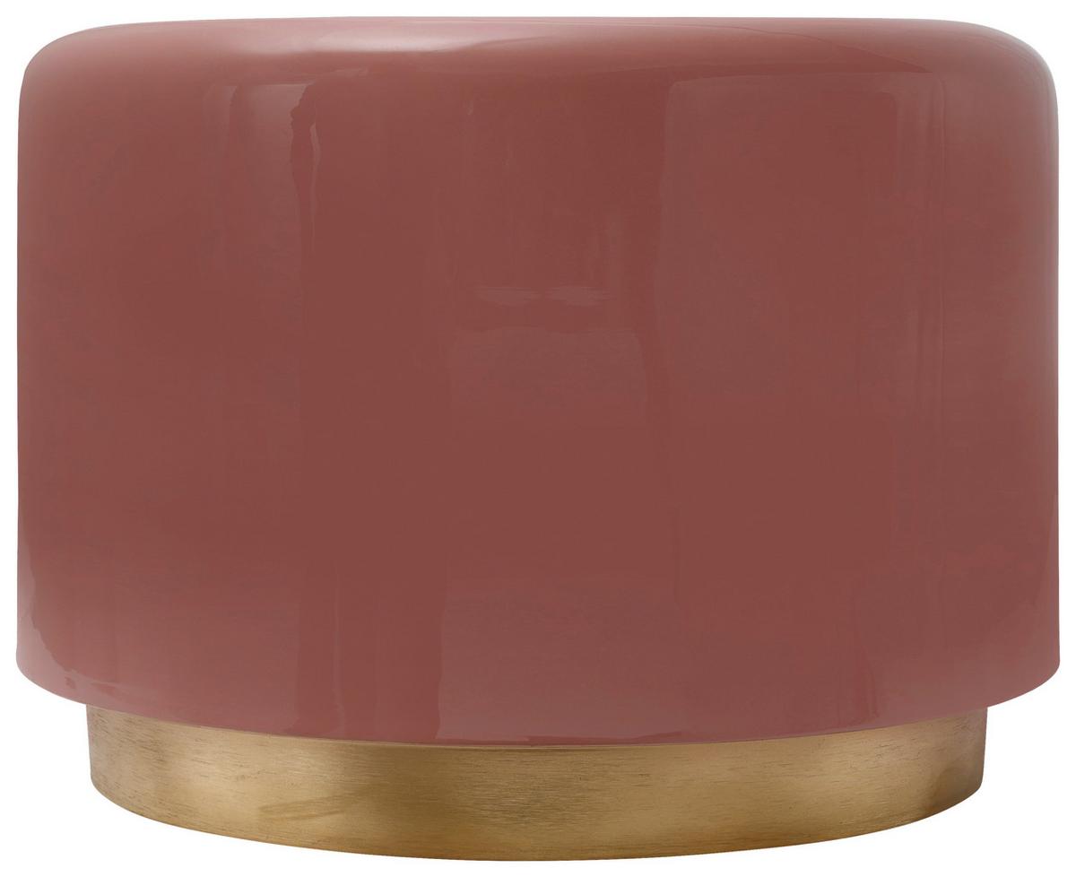 ODKLÁDACÍ STOLEK ART DECO ROSA - starorůžová/barvy zlata, Design, kov (51,5/43cm) - MID.YOU