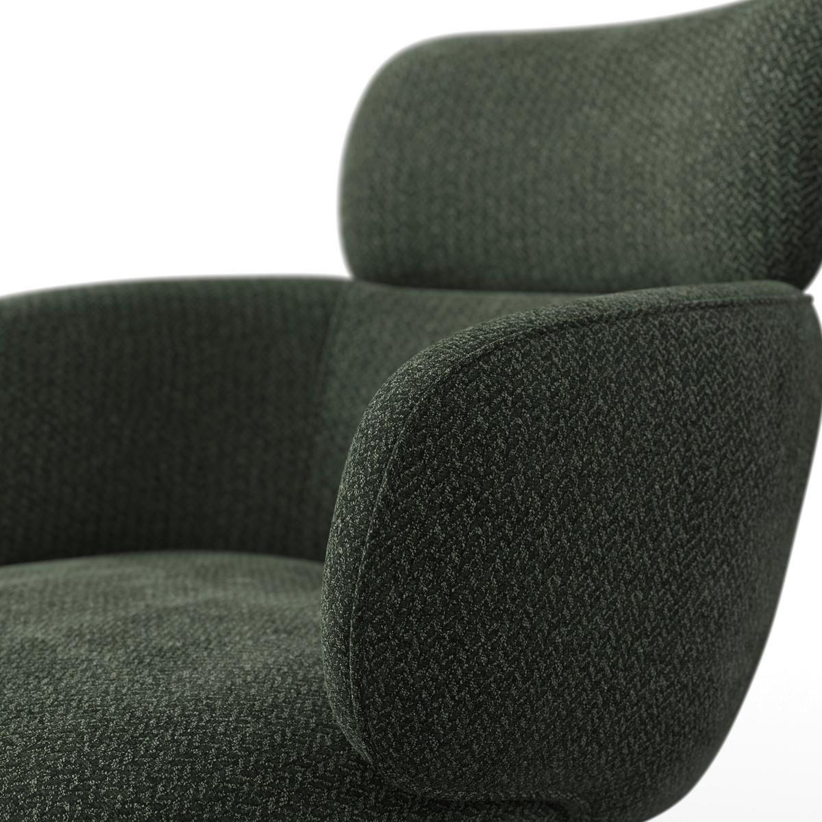 ŽIDLE S PODRUČKAMI LIORA - černá/zelená, Moderní, kov/textil (57,5/84/61cm) - Bessagi Home