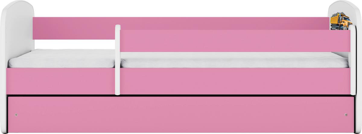 Kinder-/Juniorbett Babydreams inkl. Matratze 80x160 - Pink/Birkefarben, MODERN, Holz/Holzwerkstoff (80/160cm) - MID.YOU