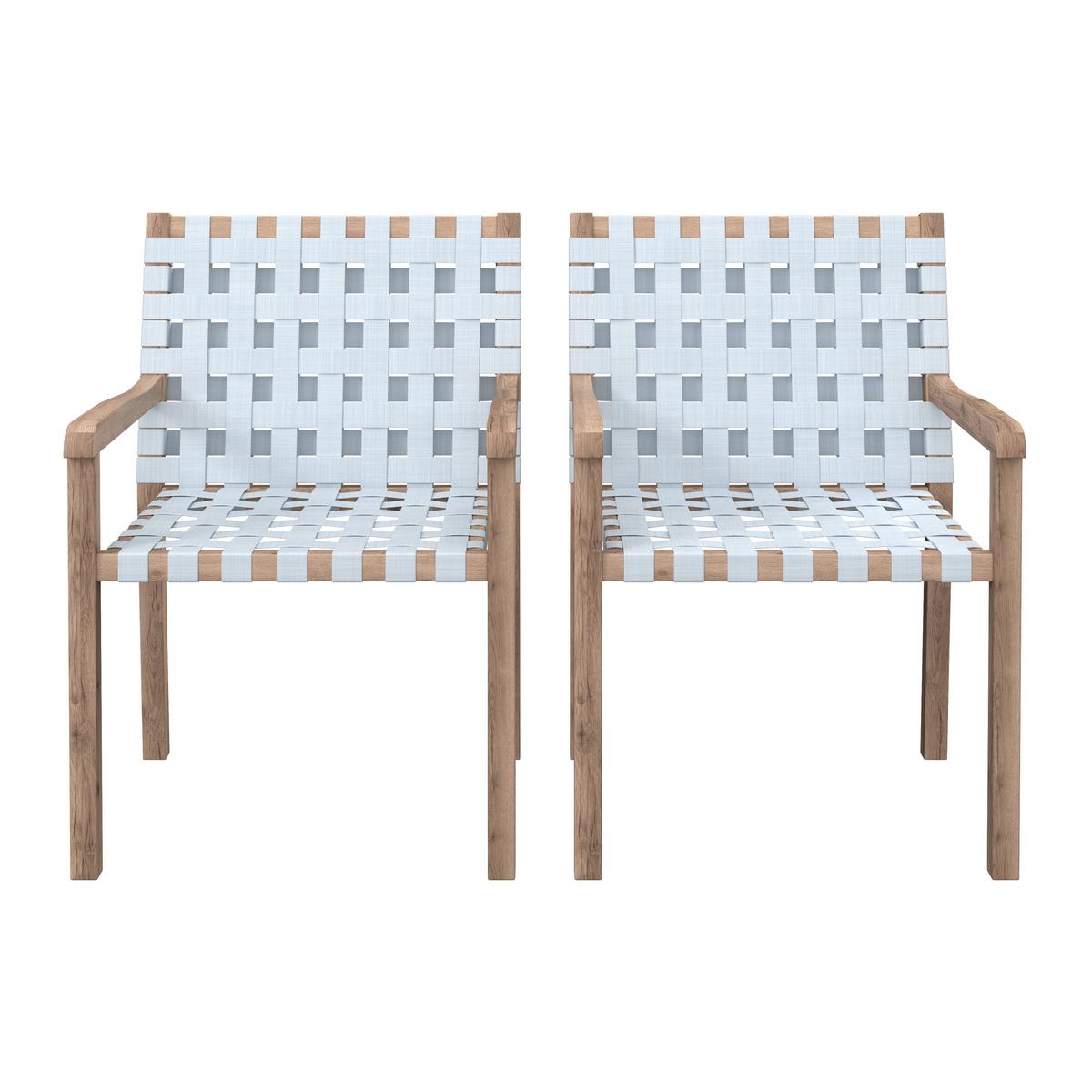 SADA ZAHRADNÍCH KŘESEL LAURIA - krémová/barvy akácie, Moderní, dřevo/textil (58,5/84/60cm) - Bessagi Garden