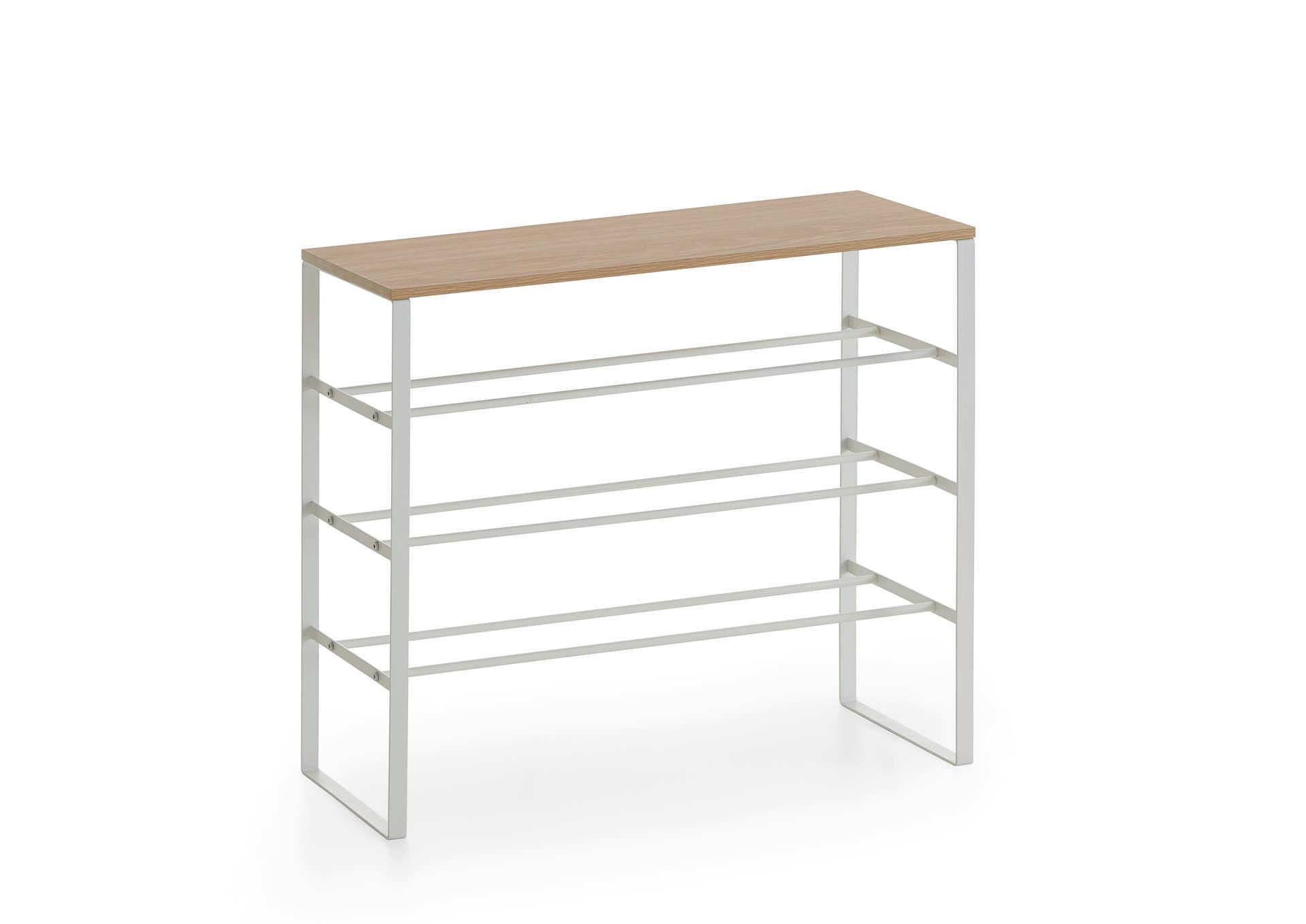 Schuhregal Eiche Artisan B: 66 Cm - Eiche Artisan/Grau, Design, Holzwerkstoff/Metall (66/61/25cm) - MID.YOU