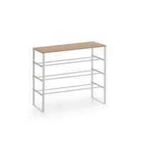 Schuhregal Eiche Artisan B: 66 Cm - Eiche Artisan/Grau, Design, Holzwerkstoff/Metall (66/61/25cm) - MID.YOU