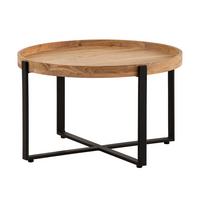 Couchtisch Braun L: 60 Cm - Schwarz/Braun, Design, Holz/Metall (60/36cm) - Livetastic