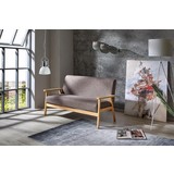 Loungesofa Hevea B: 134 cm Grau-braun - Braun/Grau, MODERN, Holz/Kunststoff (134/77/64cm)