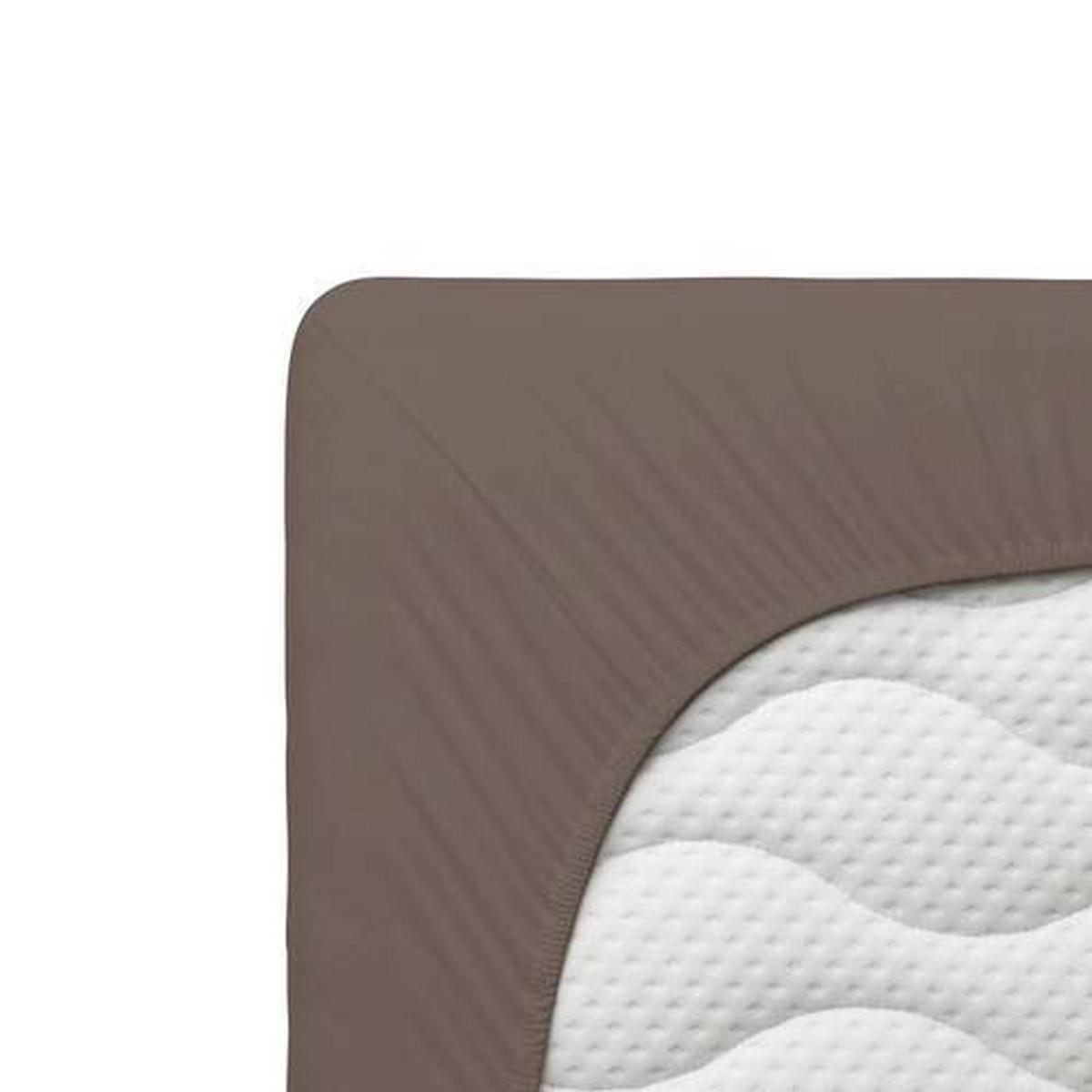 Spannleintuch Pure - Sandfarben, Basics, Textil (180-200/200-220cm) - Schlafgut