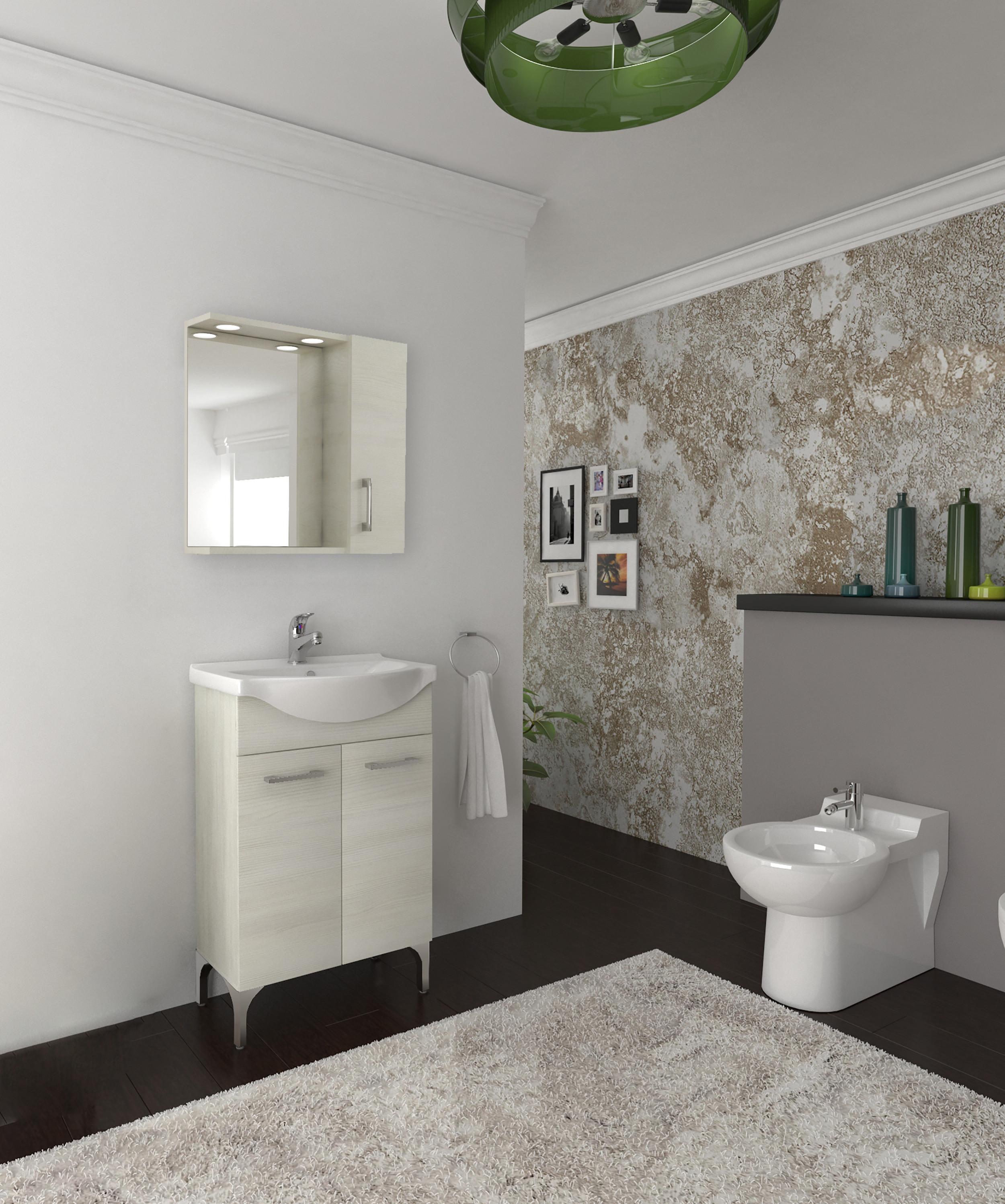 Fürdőszoba Blokk Rubino 57 - konvencionális (57/154/47cm)