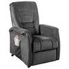 Fernsehsessel Harry Dunkelgrau B: 77 cm - Dunkelgrau/Schwarz, Design, Textil (77/107/88cm) - Livetastic