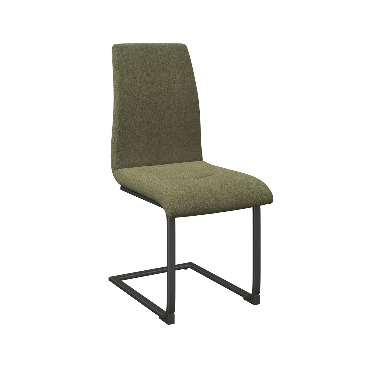 Schwingstuhl Tristan Webstoff grün, B: 41cm - Schwarz/Grün, MODERN, Holz/Textil (41/102/58cm) - James Wood