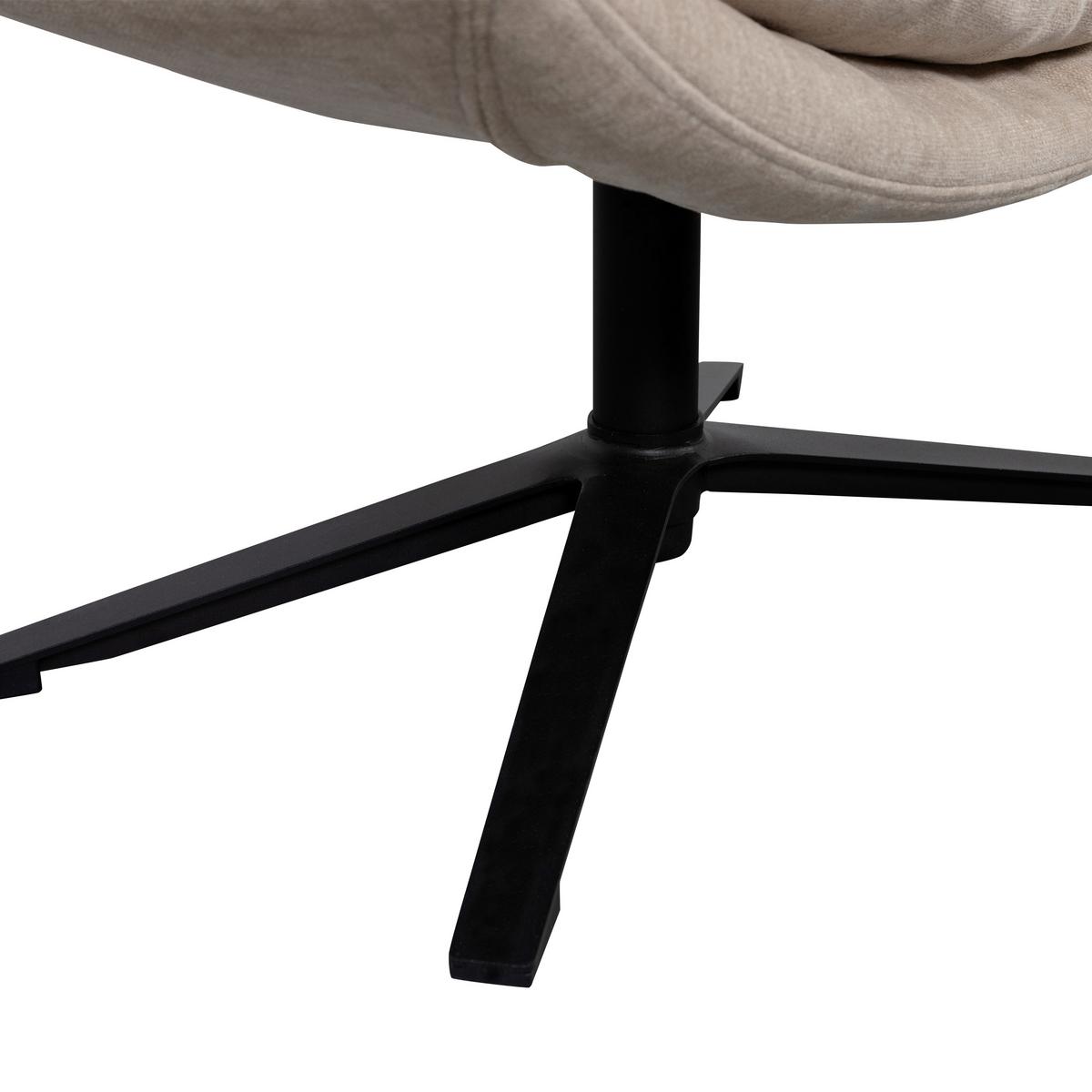 Sesselset Kube Naturfarben B: 77cm - Schwarz/Naturfarben, Design, Textil (77/97/69cm) - Livetastic