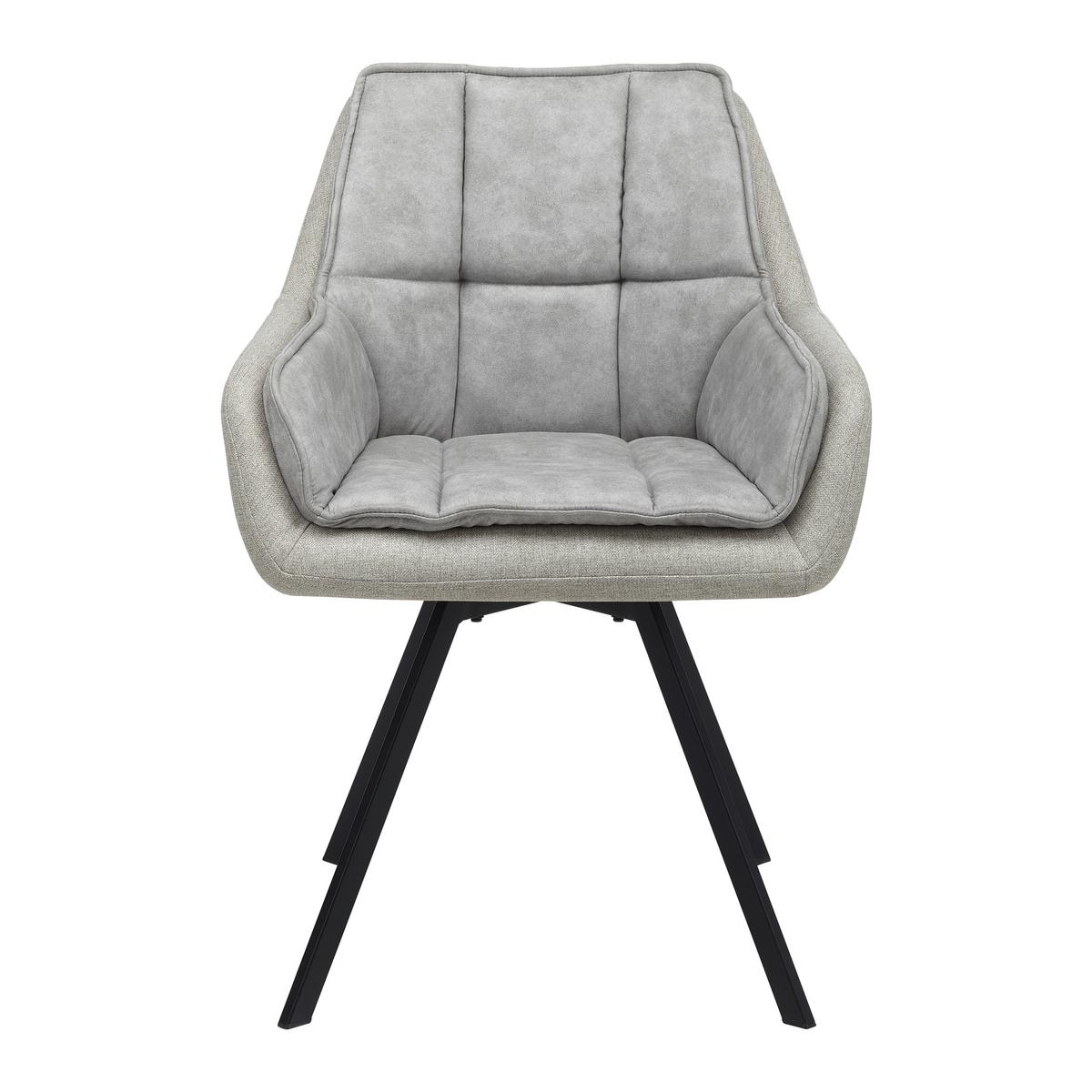 Stolička s podrúčkami BILLY béžová-otočná - čierna/béžová, Modern, kov/drevo (62/85/62cm) - P & B