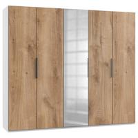 Drehtürenschrank Mit Spiegel 250 Cm Level, Weiß/eiche Dekor - Eichefarben/Weiß, MODERN, Holzwerkstoff (250/216/58cm) - MID.YOU
