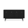 Sideboard Mazoma Schwarz B: 154cm - Kaschmir/Schwarz, LIFESTYLE, Holzwerkstoff (154/82/39cm) - MID.YOU