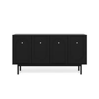 Sideboard Mazoma Schwarz B: 154cm - Kaschmir/Schwarz, LIFESTYLE, Holzwerkstoff (154/82/39cm) - MID.YOU