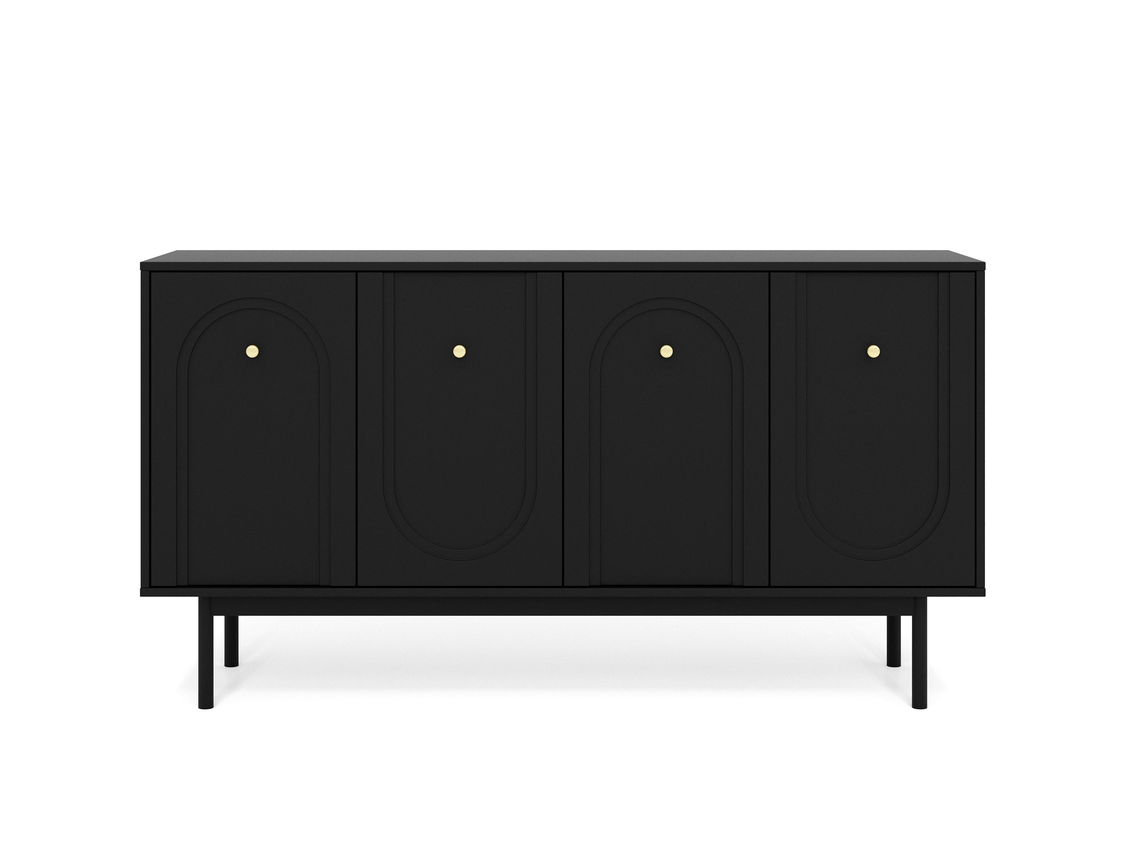 Sideboard Mazoma Schwarz B: 154cm